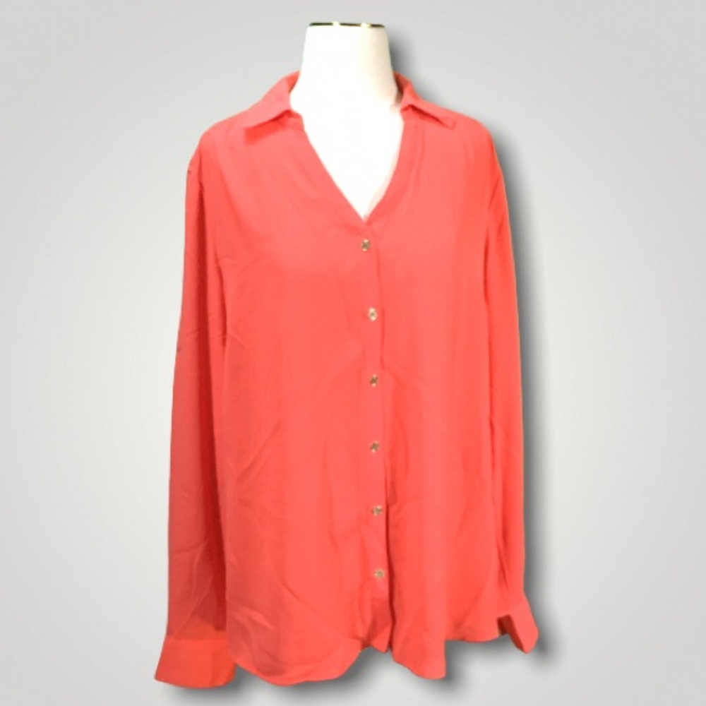Jacylyn Smith Women’s Blouse Plus XXL Salmon Coral